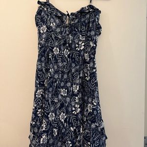 Wishlist Apparel blue and white floral mini dress